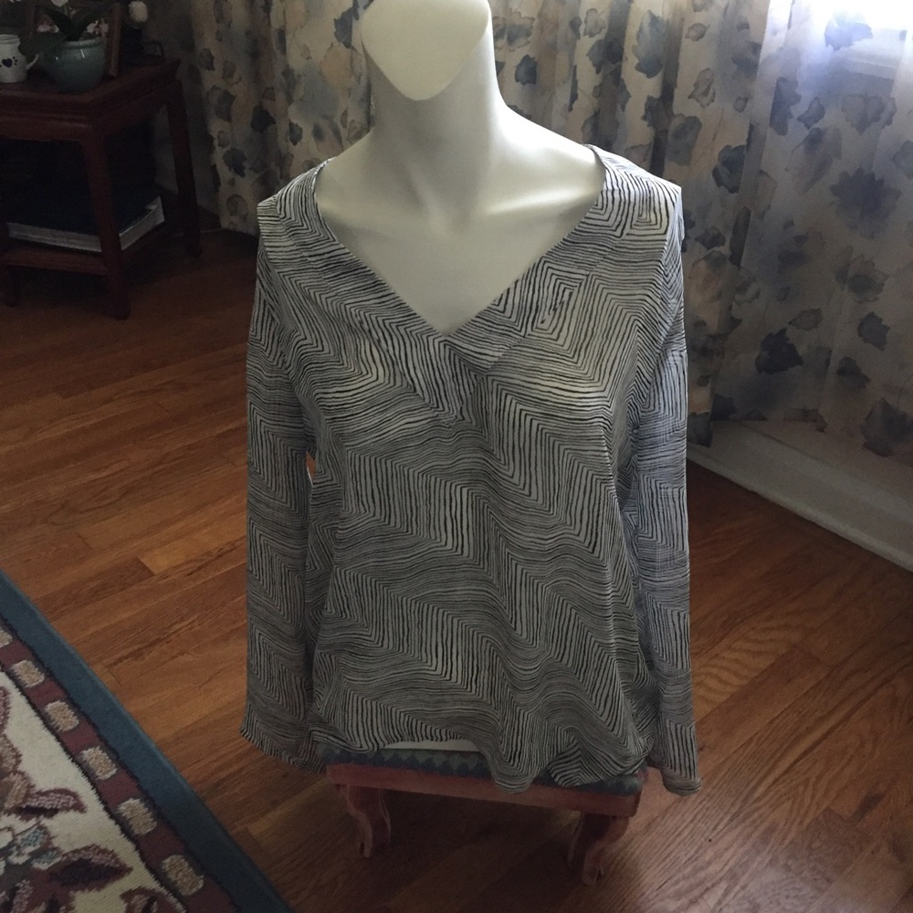 Sheer Zebra Blouse - Picture 6 of 6